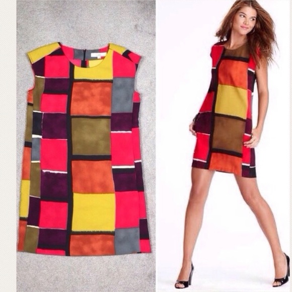 LOFT Dresses & Skirts - Ann Taylor LOFT Geometric Color Block Shift Dress